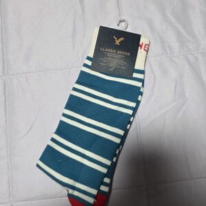 American Eagle Outfitters Blue and White Striped Socks